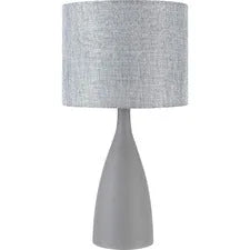 Lorell Executive Table Lamp - 22’’ Height - 10 W LED Bulb - Top - Gray - for Home Office School - Lamps & Lighting