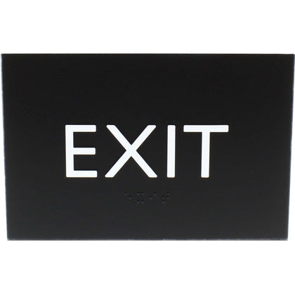 Lorell Exit Sign: 4.5’’ x 6.8’’ Rectangular Surface-mountable Braille Indoor - Signs & Nameplates