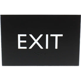 Lorell Exit Sign: 4.5’’ x 6.8’’ Rectangular Surface-mountable Braille Indoor - Signs & Nameplates