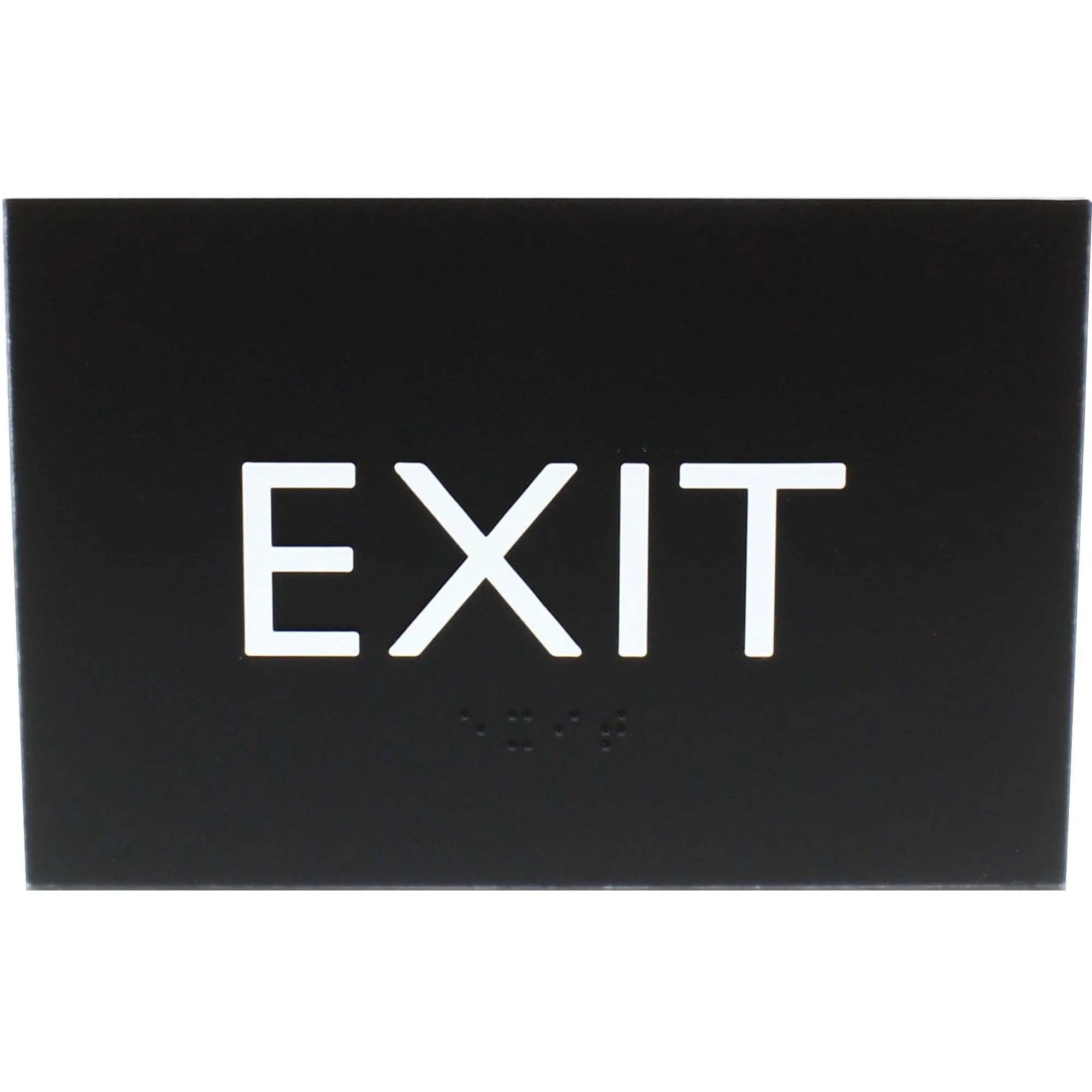 Lorell Exit Sign: 4.5’’ x 6.8’’ Rectangular Surface-mountable Braille Indoor - Signs & Nameplates