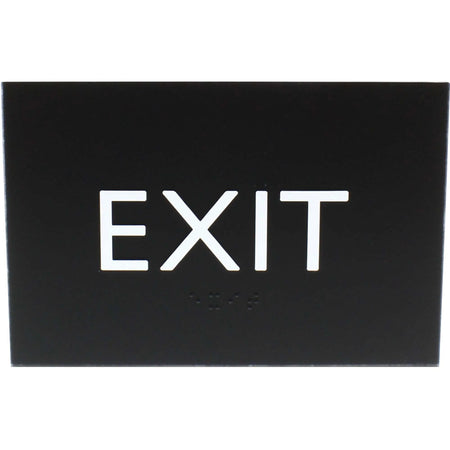 Lorell Exit Sign: 4.5’’ x 6.8’’ Rectangular Surface-mountable Braille Indoor - Signs & Nameplates