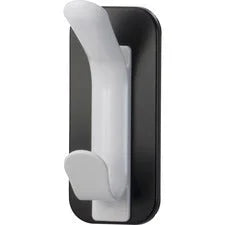 Lorell Magnetic Double Coat Hook - for Clothes - Plastic - White - 1 Each - Hooks & Hangers