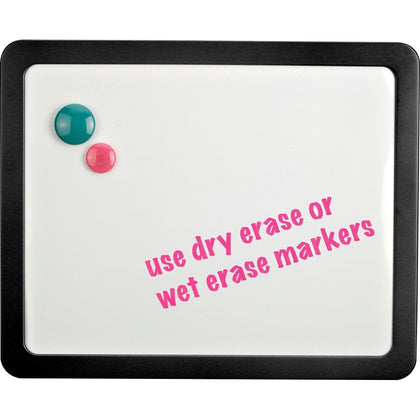Lorell Magnetic Dry-Erase Board: 15.9’’ x 12.9’’ - Black Frame - Dry Erase Boards