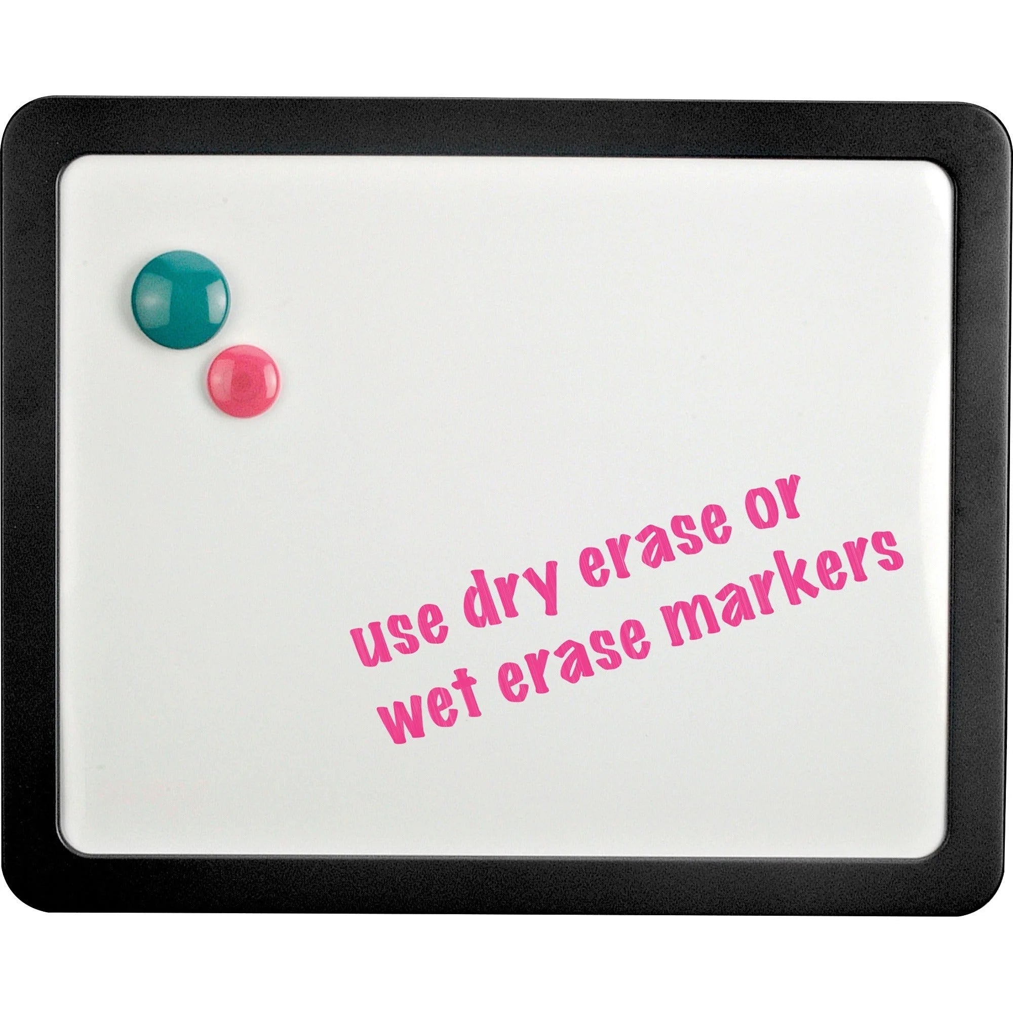 Lorell Magnetic Dry-Erase Board: 15.9’’ x 12.9’’ - Black Frame - Dry Erase Boards