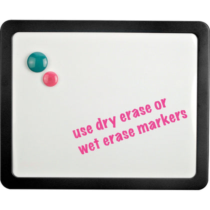 Lorell Magnetic Dry-Erase Board: 15.9’’ x 12.9’’ - Black Frame - Dry Erase Boards