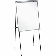 Lorell Magnetic Dry-erase Board Easel - 28’’ (2.3 ft) Width x 34’’ (2.8 Height - Black Frame - Adjustable Leg Non-skid