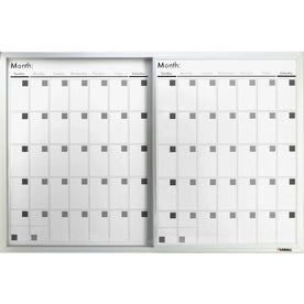 Lorell Magnetic Dry-Erase Calendar Board - 36x24 - Frost Surface - Boards
