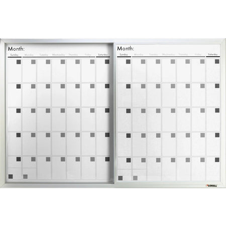 Lorell Magnetic Dry-Erase Calendar Board - 36x24 - Frost Surface - Boards
