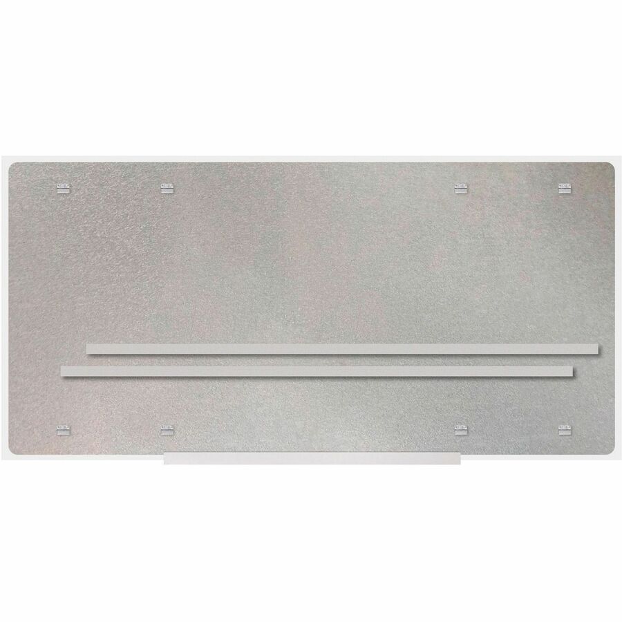 Lorell Magnetic Dry-Erase Glass Board - Rear