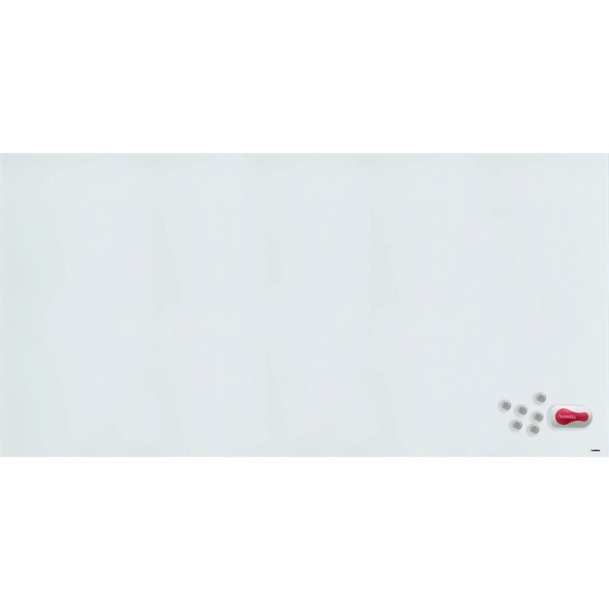 Lorell Magnetic Glass Dry-Erase Board - 8x4 ft White Surface - Dry Erase Boards