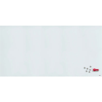 Lorell Magnetic Glass Dry-Erase Board - 8x4 ft White Surface - Dry Erase Boards