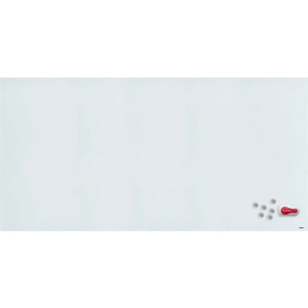 Lorell Magnetic Glass Dry-Erase Board - 8x4 ft White Surface - Dry Erase Boards