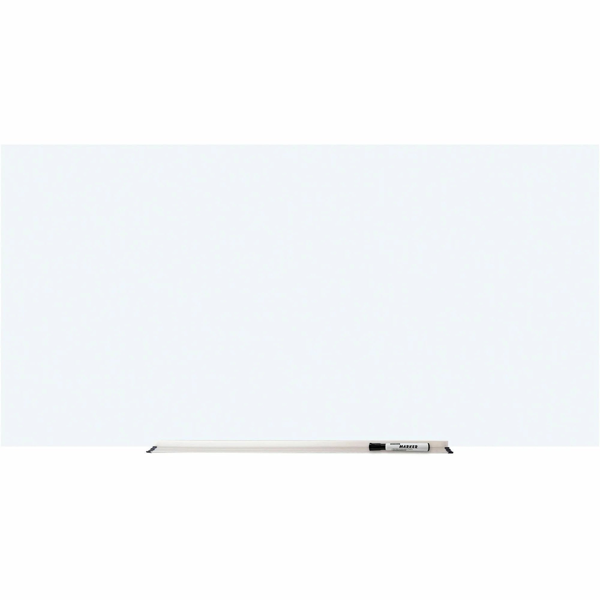 Lorell Magnetic Glass Whiteboard - 6x3 ft - Stain & Ghost Resistant - Dry Erase Boards