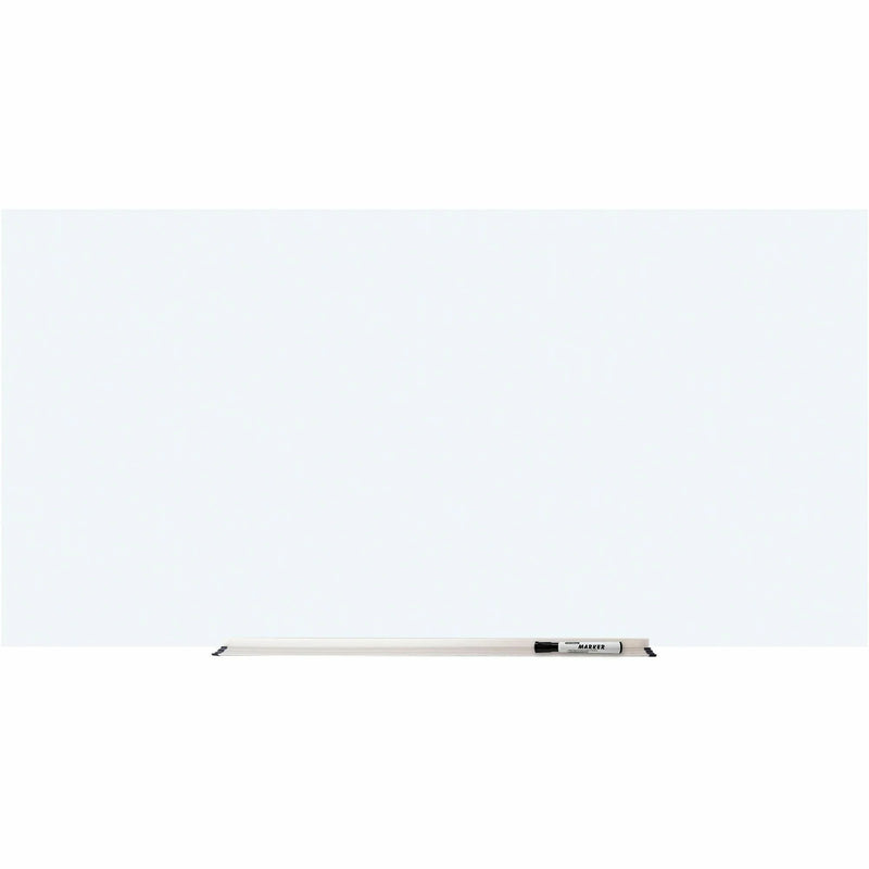 Lorell Magnetic Glass Whiteboard - 6x3 ft - Stain & Ghost Resistant - Dry Erase Boards