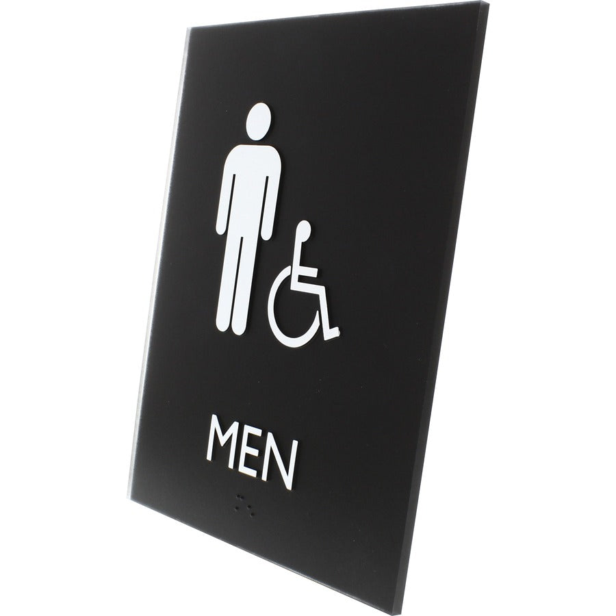 Lorell Men's Handicap Restroom Sign - Left