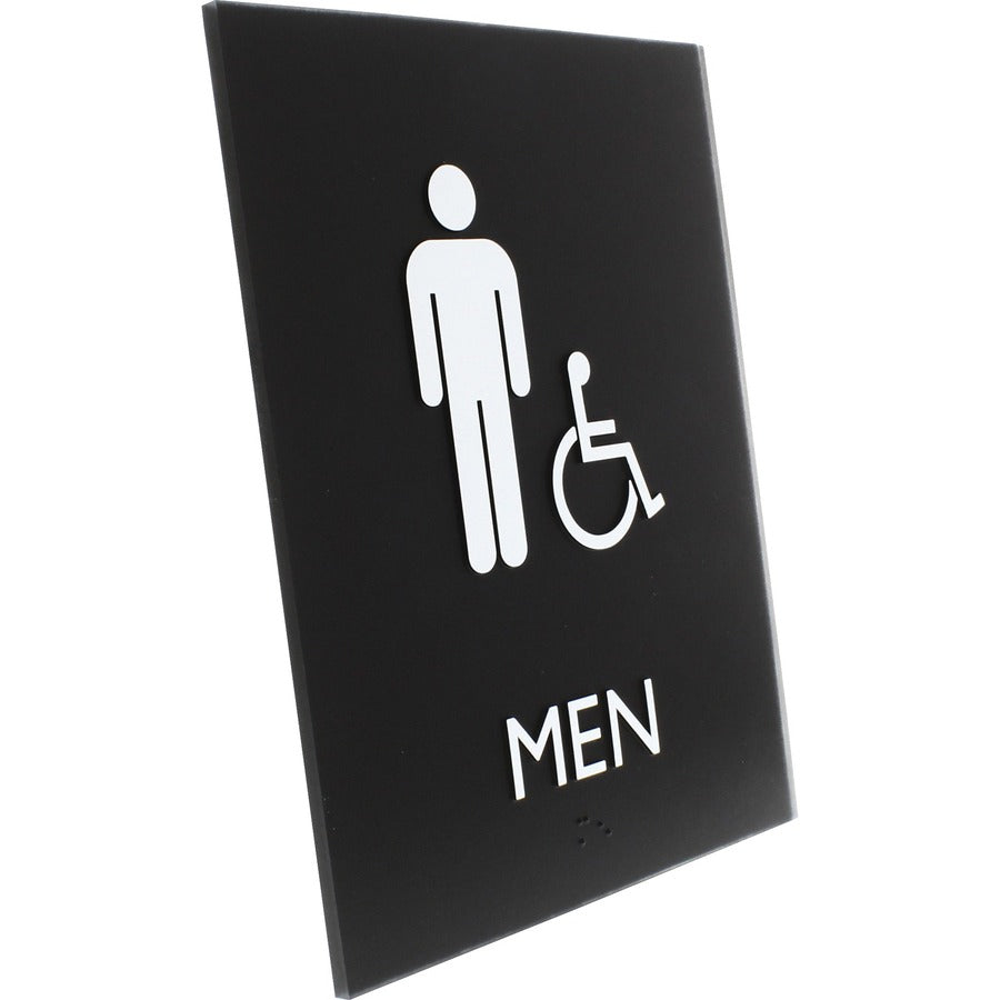 Lorell Men's Handicap Restroom Sign - Right