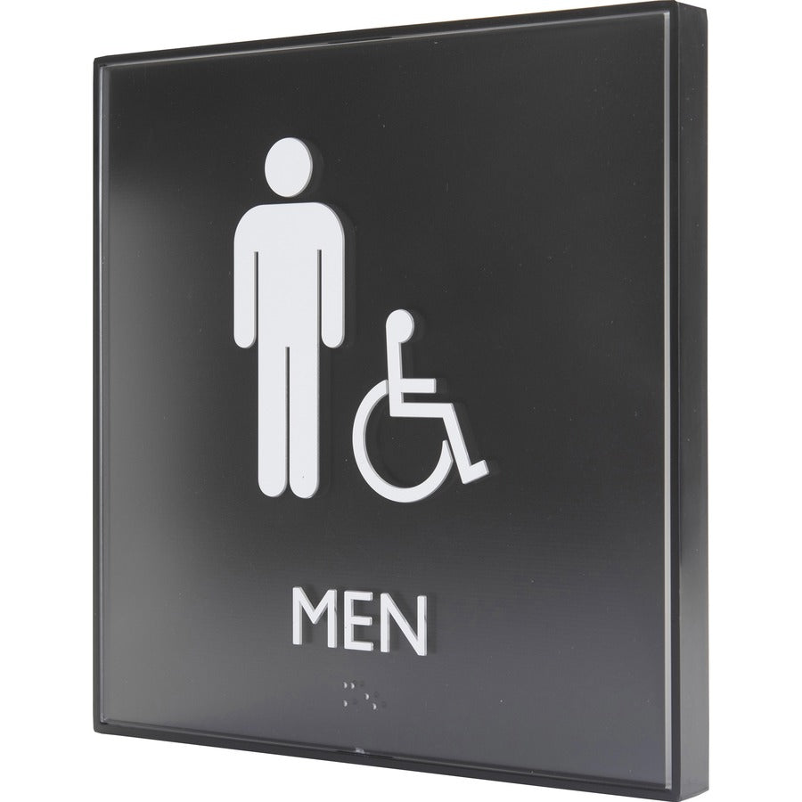Lorell Men's Handicap Restroom Sign - Left
