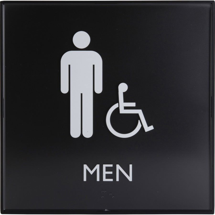 Lorell Men's Handicap Restroom Sign - Front
