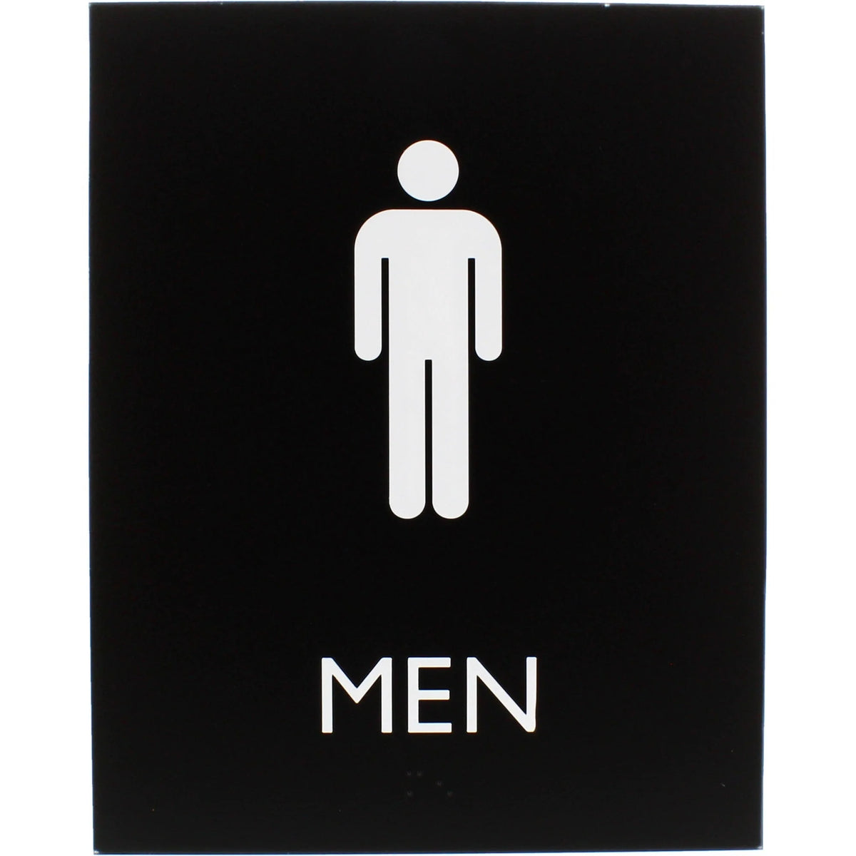 Lorell Men’s Restroom Sign: ’Men’ Print/Message - 6.4’’ x 8.5’’ - Surface-mountable - Signs & Nameplates