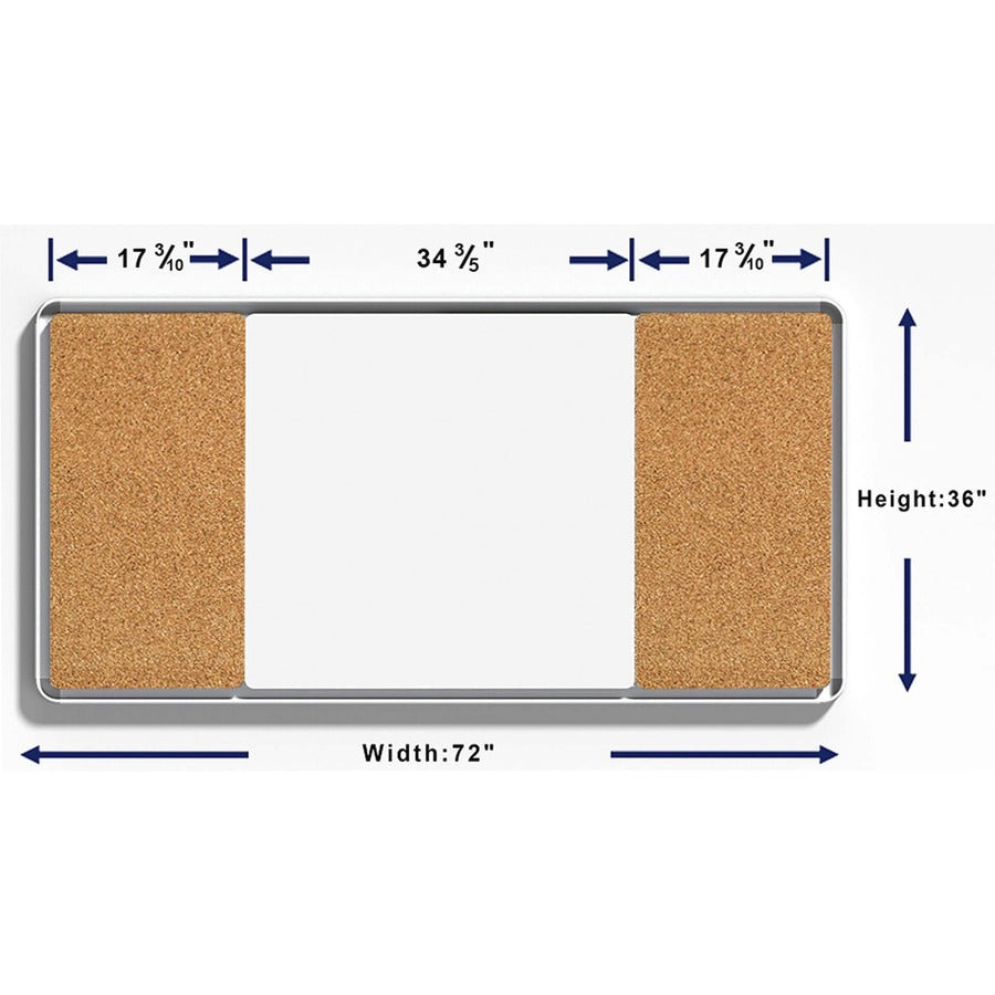 Lorell Mounting Frame for Whiteboard - Silver - Alternate-Image5
