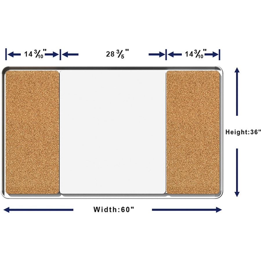 Lorell Mounting Frame for Whiteboard - Silver - Alternate-Image2