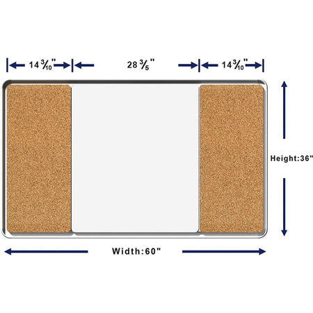 Lorell Mounting Frame for Whiteboard - Silver - Alternate-Image2