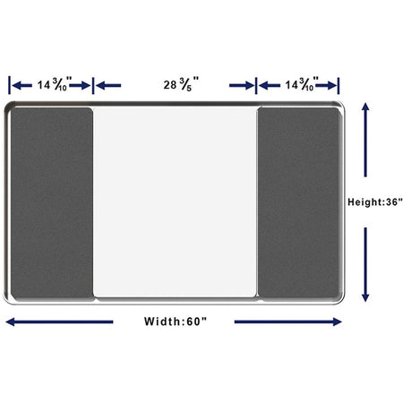Lorell Mounting Frame for Whiteboard - Silver - Alternate-Image3
