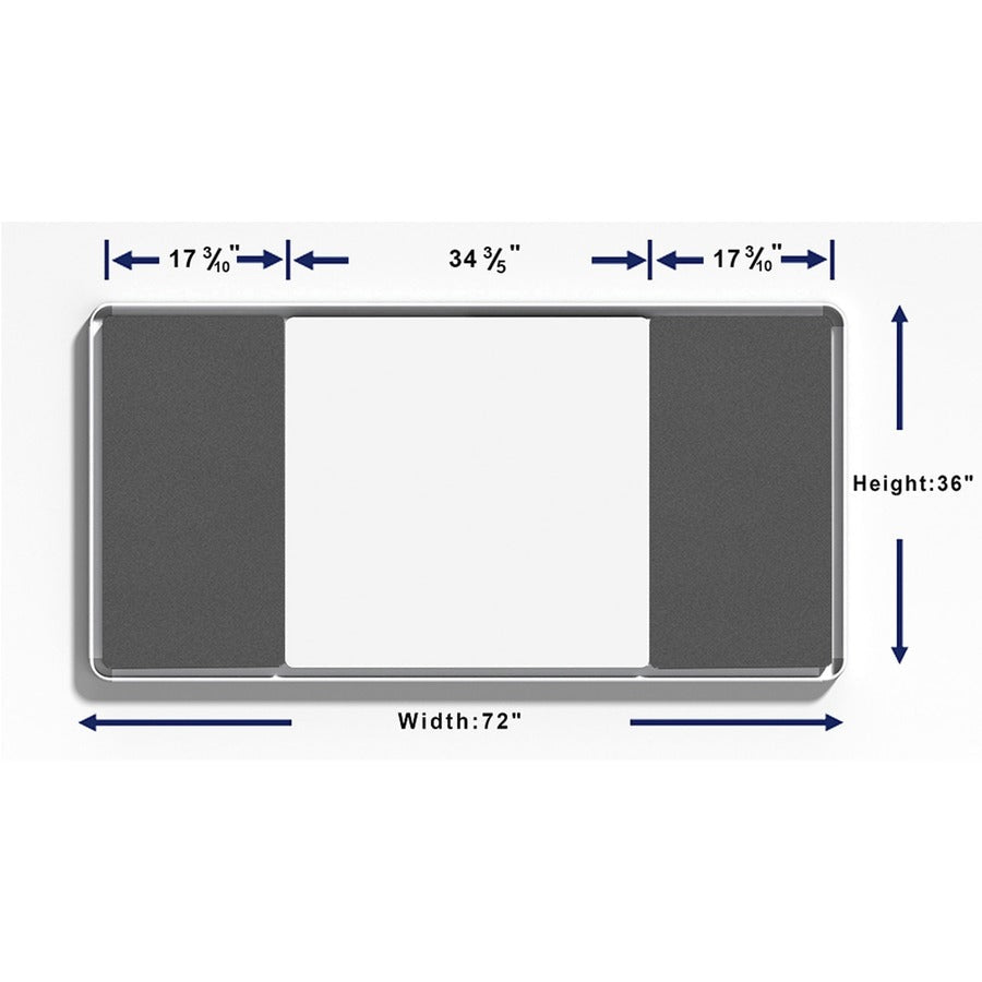 Lorell Mounting Frame for Whiteboard - Silver - Alternate-Image4