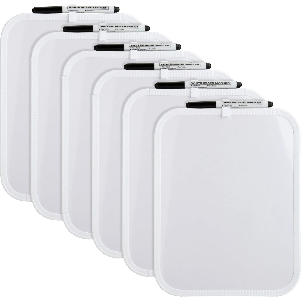 Lorell Personal Whiteboards: 11x8.5’’ White Melamine Surface - Dry Erase Boards