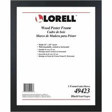 Lorell Poster Frame - 16’’ x 20’’ Size - Vertical Horizontal - Mountable - Wood - Black - 1 Each - Frames & Plaques