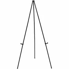 Lorell Presentation Easel - 20 lb Load Capacity - Aluminum Steel Metal - Black - For Travel - Heavy Duty Collapsible