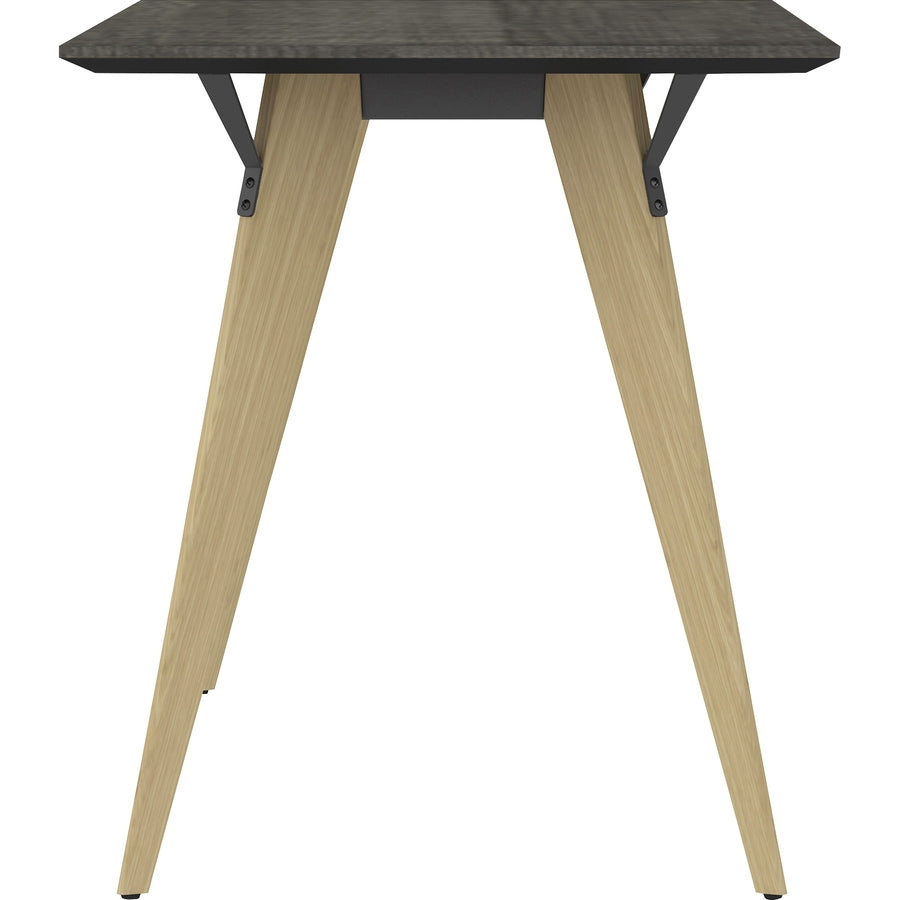 Lorell Relevance Series Natural Wood Desk Frame - Alternate-Image17