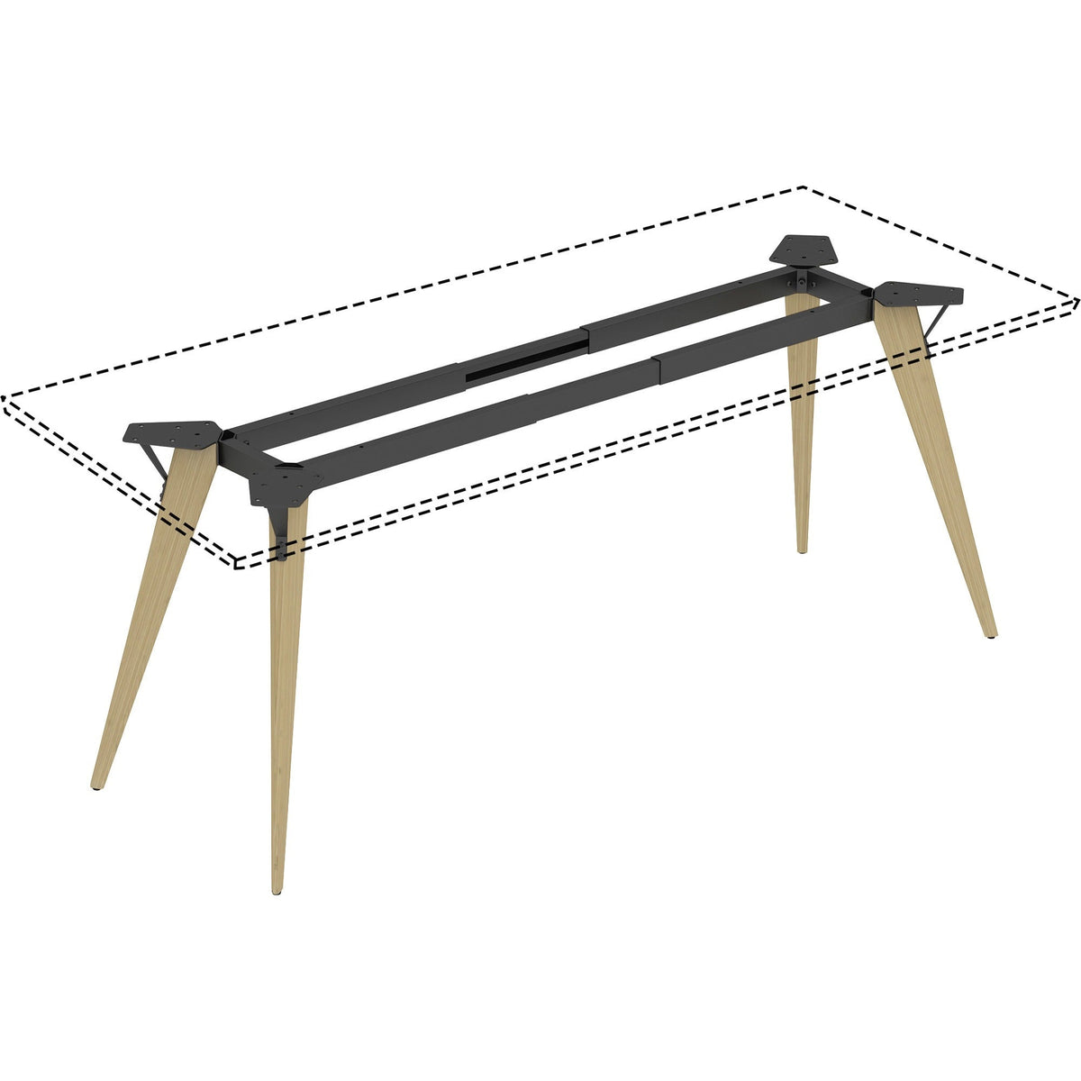 Lorell Relevance Series Natural Wood Desk Frame - 2000