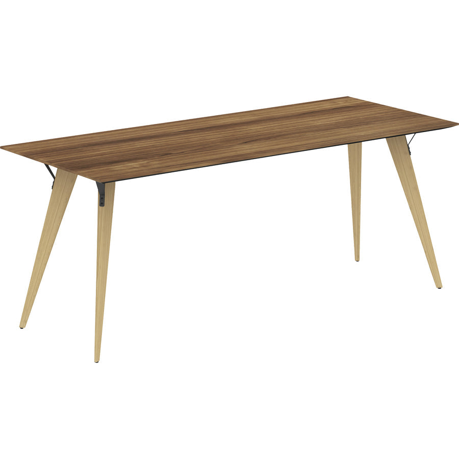 Lorell Relevance Series Natural Wood Desk Frame - Alternate-Image10