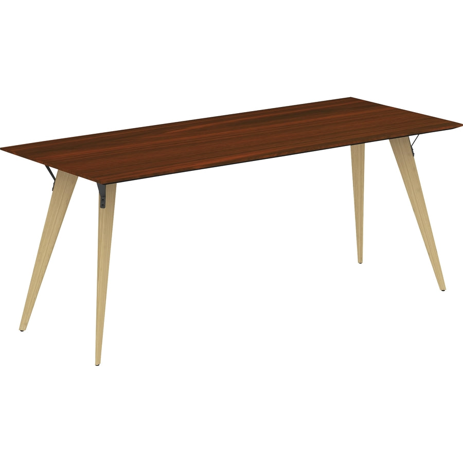 Lorell Relevance Series Natural Wood Desk Frame - Alternate-Image25
