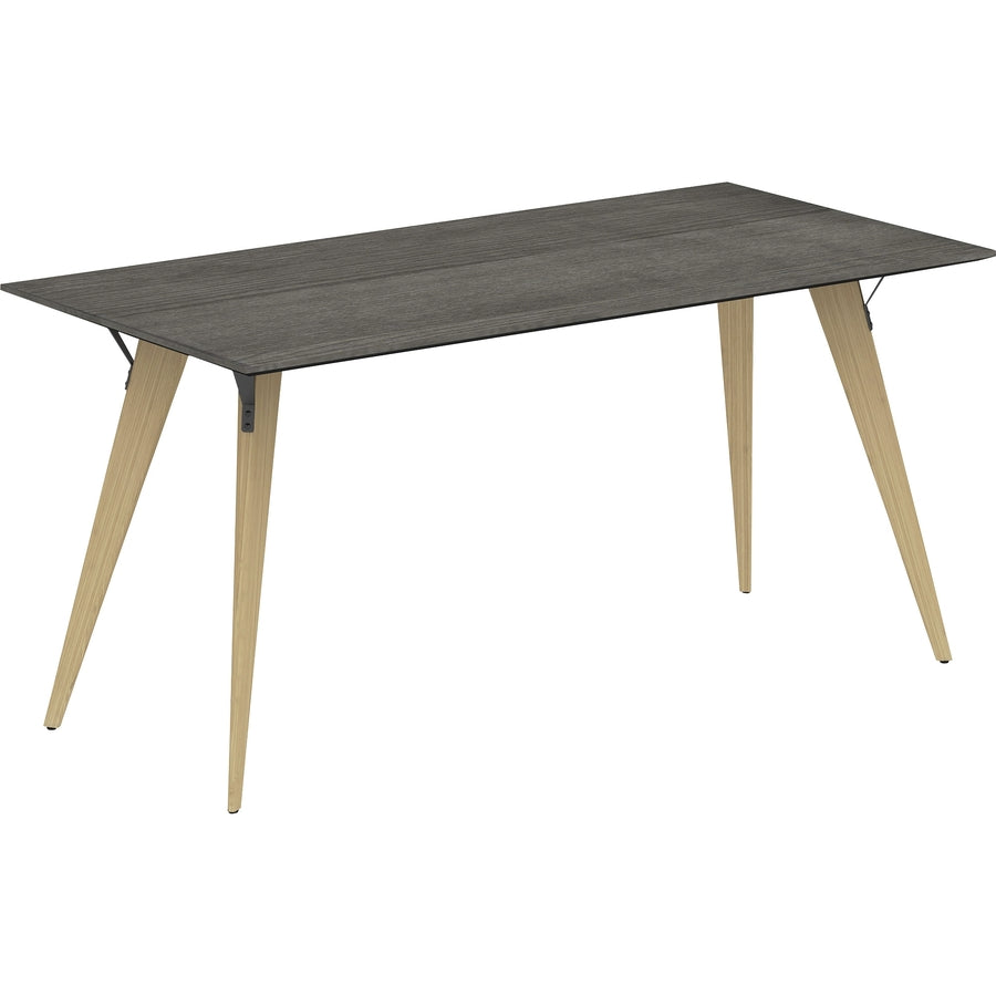 Lorell Relevance Series Natural Wood Desk Frame - Alternate-Image16
