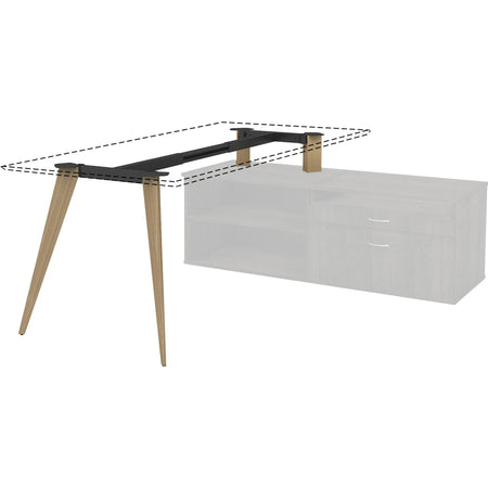 Lorell Relevance Wood Frame for 30" L-shape Desk - 2000