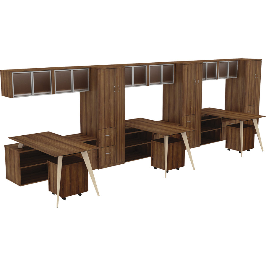 Lorell Relevance Wood Frame for 30" L-shape Desk - Alternate-Image3