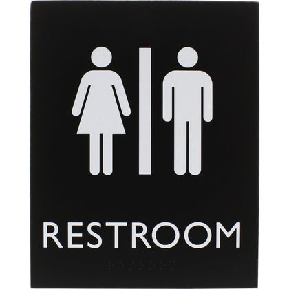 Lorell Restroom Sign: ’Toilette Men’ & ’TOILETTE (ladies)’ - Easy Readability - Signs Nameplates
