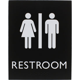 Lorell Restroom Sign: ’Toilette Men’ & ’TOILETTE (ladies)’ - Easy Readability - Signs Nameplates