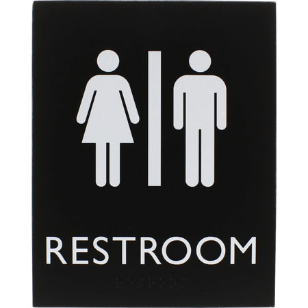 Lorell Restroom Sign: ’Toilette Men’ & ’TOILETTE (ladies)’ - Easy Readability - Signs Nameplates