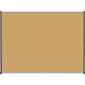 Lorell Satin-Finish Bulletin Board: 48x36 Natural Cork - Self-healing Durable - Boards