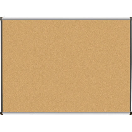 Lorell Satin-Finish Bulletin Board: 48x36 Natural Cork - Self-healing Durable - Boards