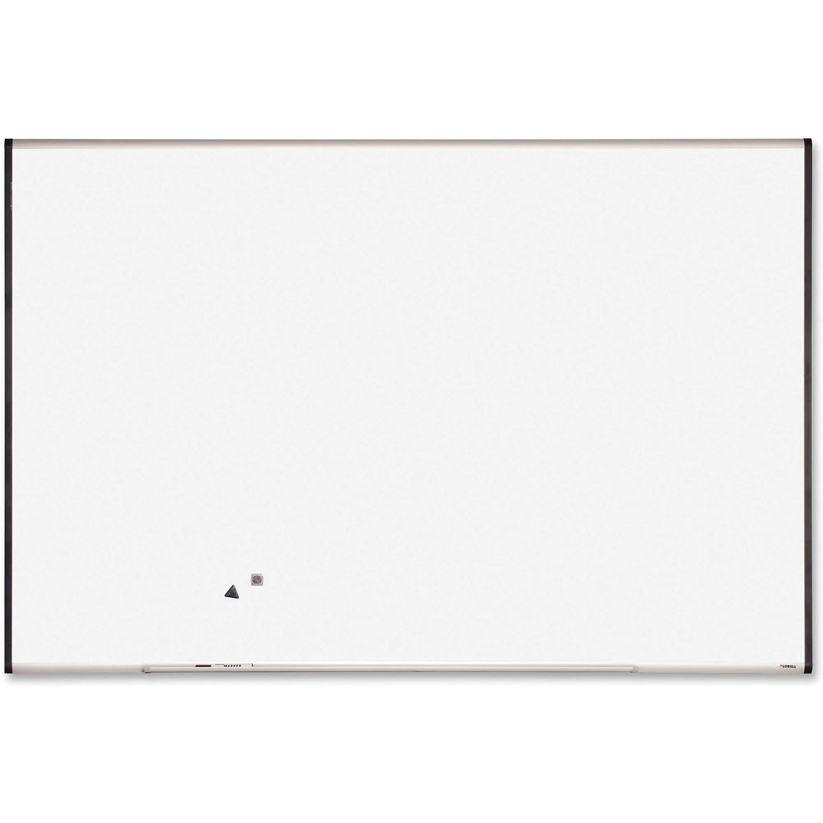 Lorell Signature Series Magnetic Dry-erase Markerboard - 72x48 - Silver/Ebony - Dry Erase Boards
