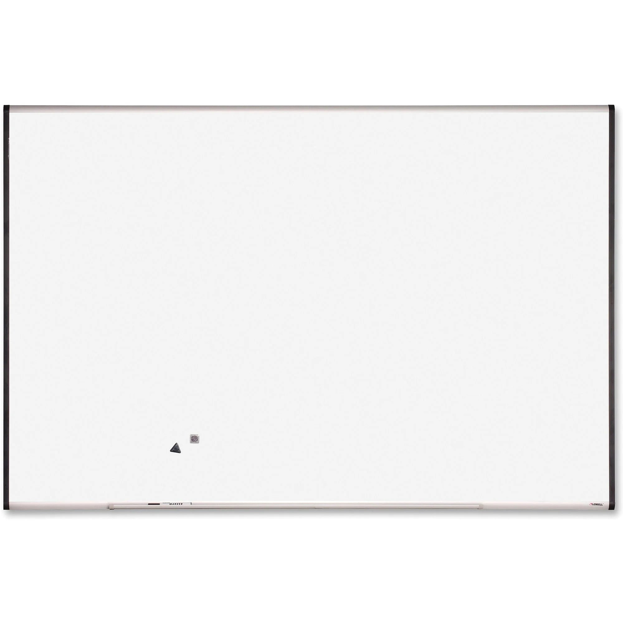 Lorell Signature Series Magnetic Dry-erase Markerboard - 72x48 - Silver/Ebony - Dry Erase Boards