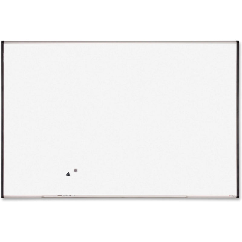 Lorell Signature Series Magnetic Dry-erase Markerboard - 72x48 - Silver/Ebony - Dry Erase Boards