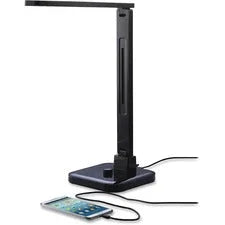 Lorell Smart LED Desk Lamp - Black - Mountable - for Table - Lamps & Lighting