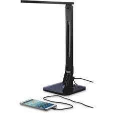 Lorell Smart LED Desk Lamp - Black - Mountable - for Table - Lamps & Lighting