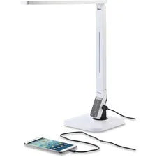 Lorell Smart LED Desk Lamp - White - Mountable - for Table - Lamps & Lighting