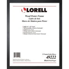 Lorell Solid Wood Poster Frame - 22’’ x 28’’ Size - Rectangle - Horizontal Vertical - Black - 1 Each - Frames & Plaques